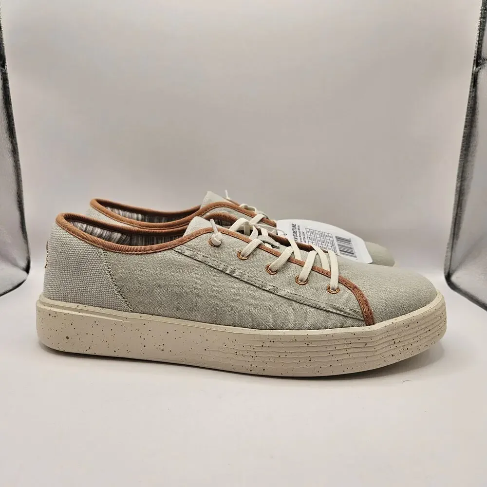 HEY DUDE MEN'S 12 CODY M COASTLINE LIGHT GREY ALMOST WHITE NWT